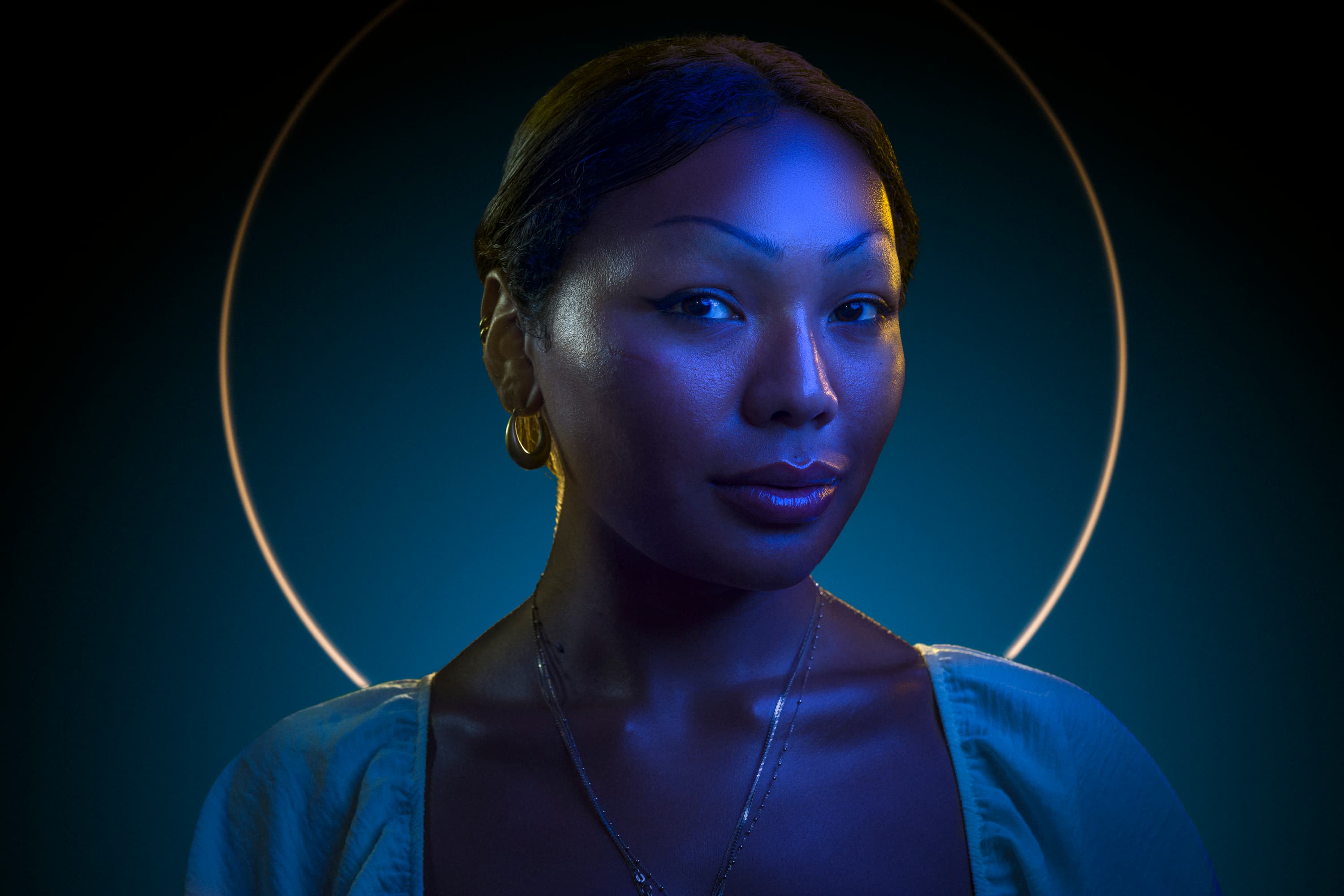 Creative portrait of Celine - dramatic portrait lighting